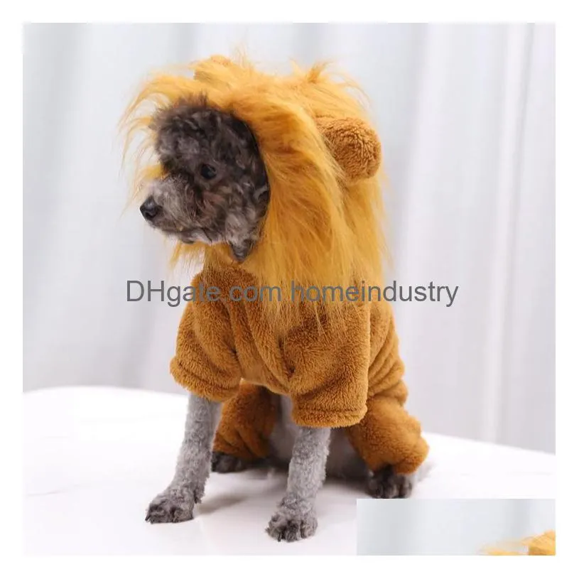 halloween pet clothes autumn and winter twolegged flannel warm dog cat pet supplies teddy bichon tiger transformation clothes