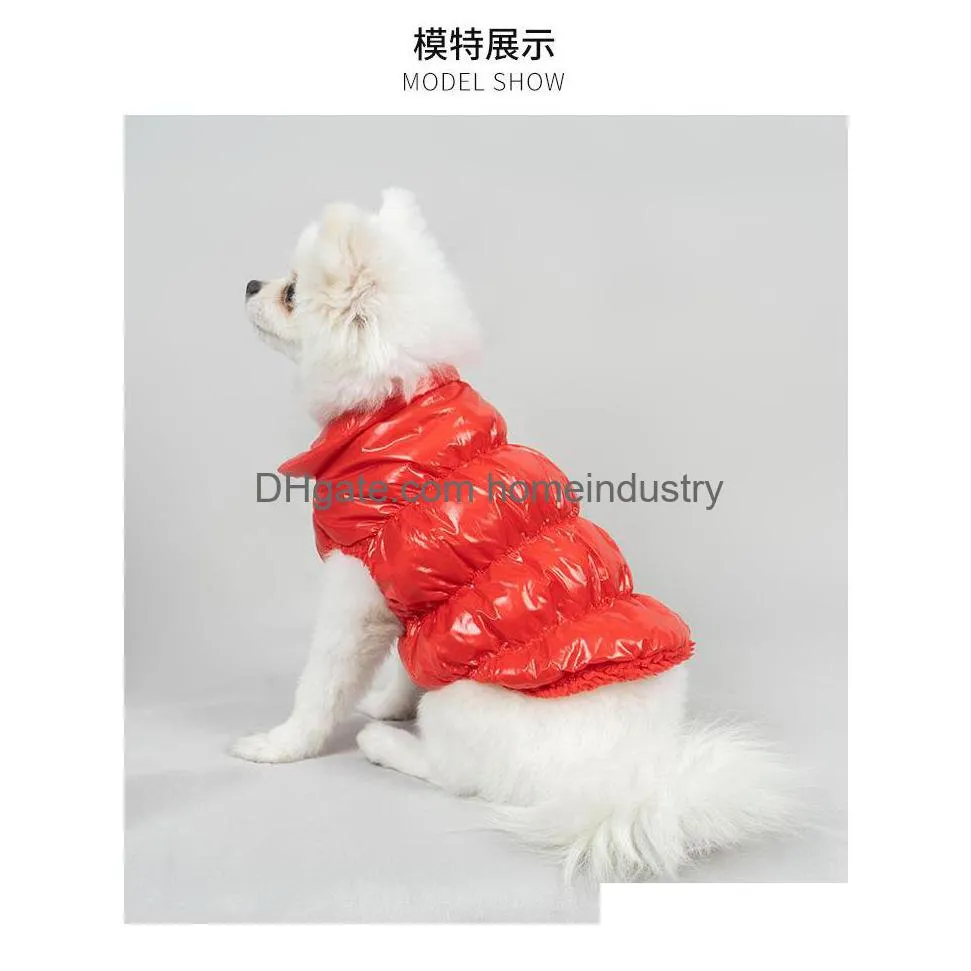 designer pet petco dog clothes shiny lamb down jacket twolegged cloth french bulldog corgi winter clothes warm fashion coat