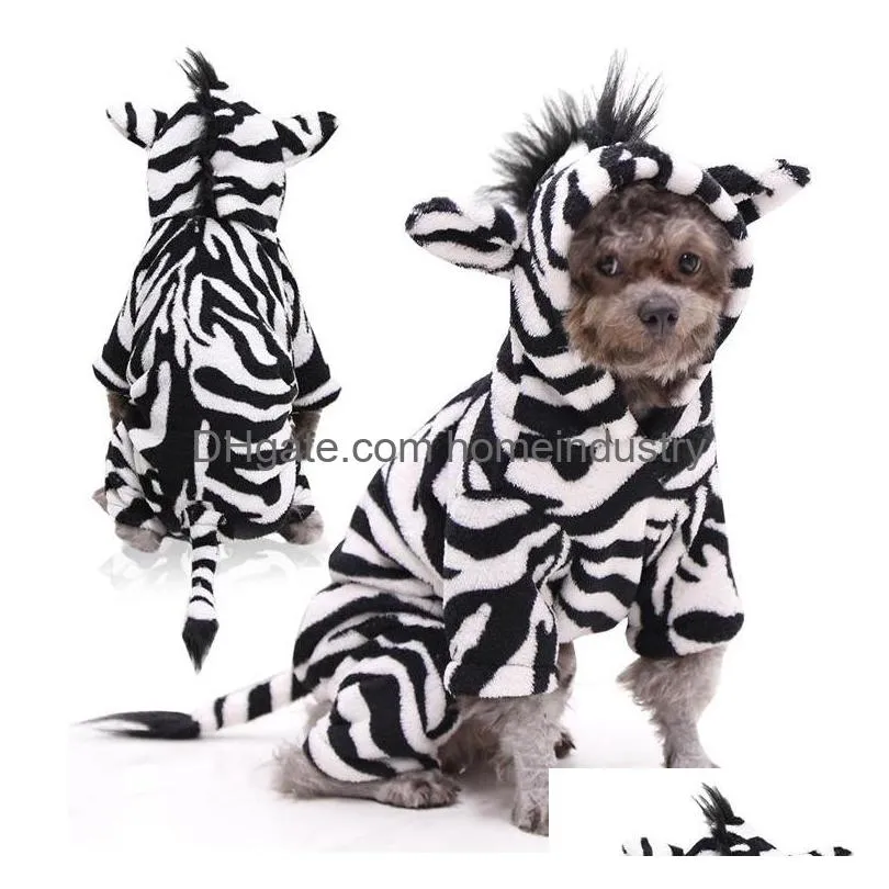 halloween pet clothes autumn and winter twolegged flannel warm dog cat pet supplies teddy bichon tiger transformation clothes