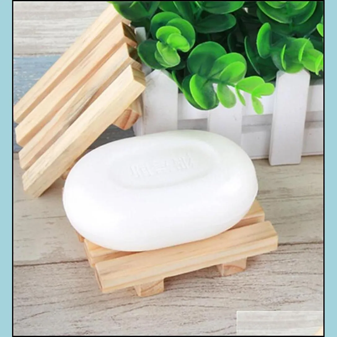 wholesale bamboo soap dish hand made bathroom holder natural wood tray deck bathtub shower dish craft for kitchen