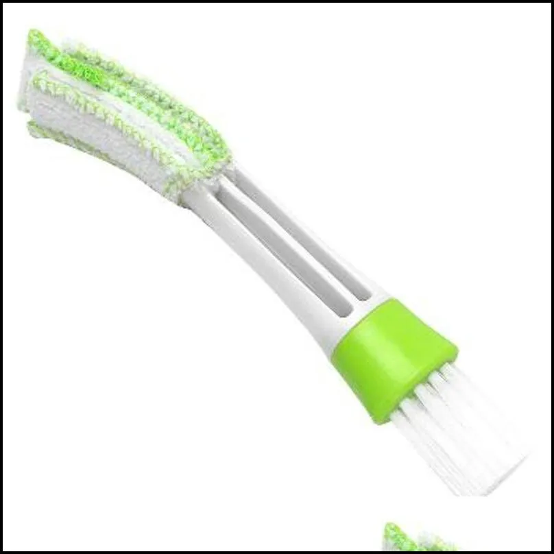 double ended auto car air conditioner vent outlet cleaning brush car meter detailing cleaner blinds duster brush