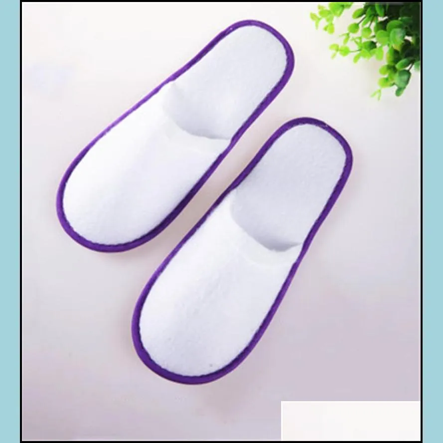 disposable slippers hotel motel travel disposable slippers home guest slippers mixed colors salon spa guest shoes