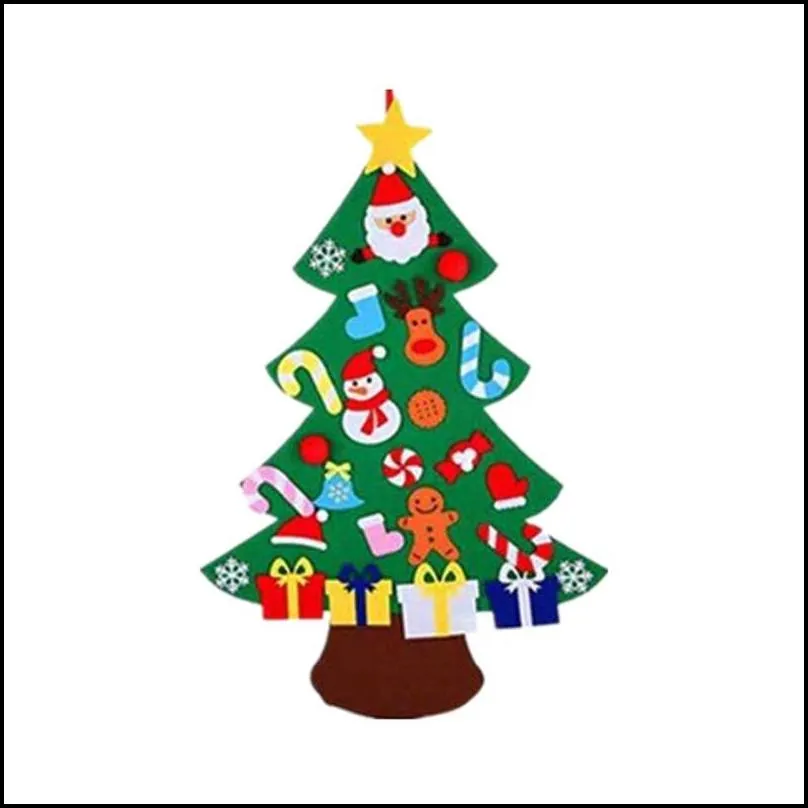 diy felt christmas tree kids christmas new year best gift door wall hanging ornaments xmas home decoration