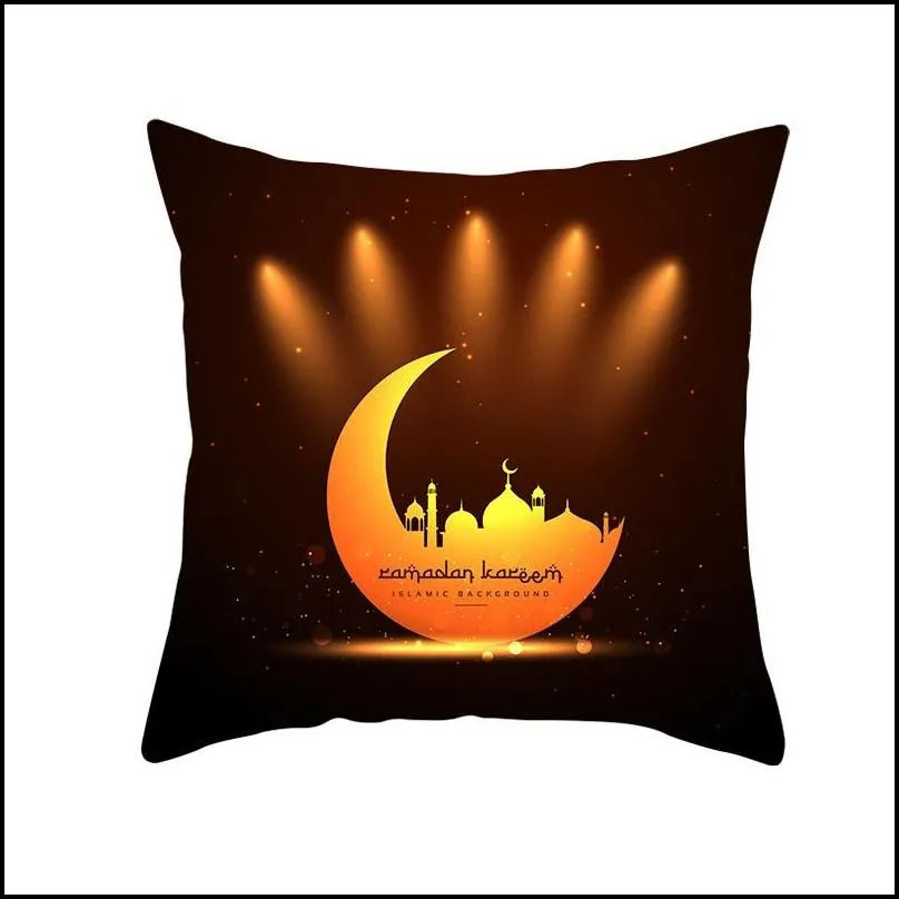 18 muslim cushion cover islamic eid mubarak pillow case ramadan pattern decorations pillow case mosque decorative pillow cover