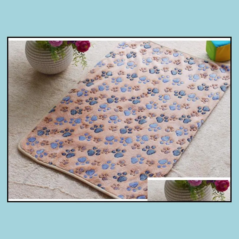 pet blanket paw prints blankets for pet hamster cat and dog soft warm fleece blankets mat bed cover