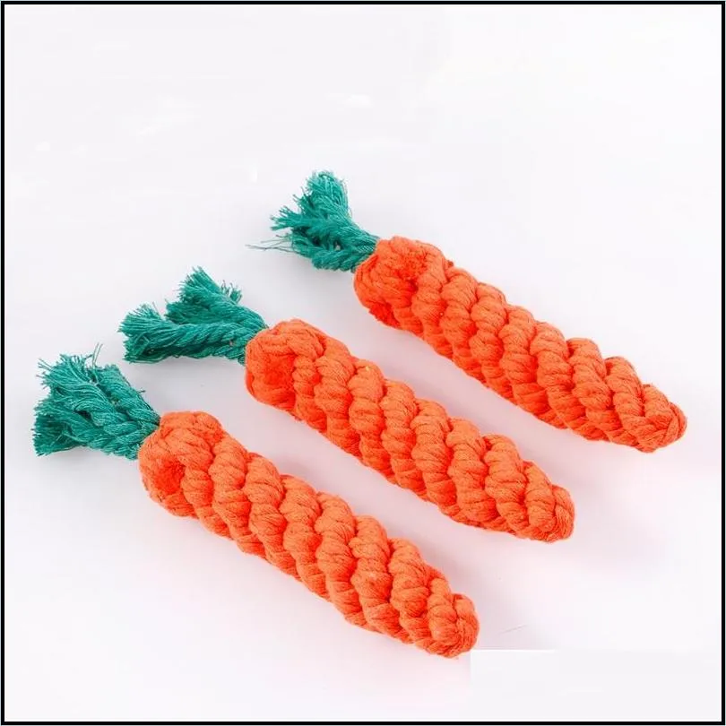 carrot knot chew toys cat dog cotton carrot rope pet molar toys cat dog double knot rope chew toys