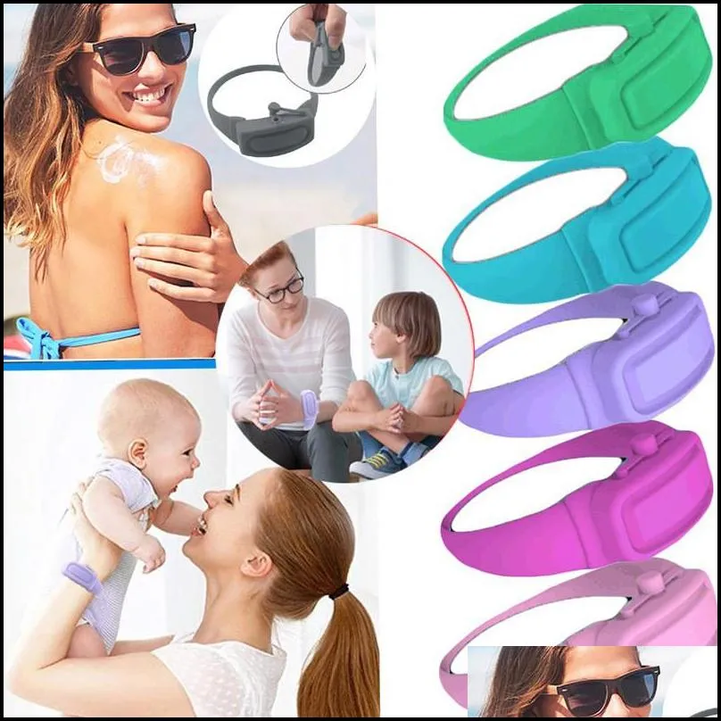 silicone liquid dispensing bracelet portable hand sanitizer lotion bracelet wristband wearable hand dispenser for kid adult