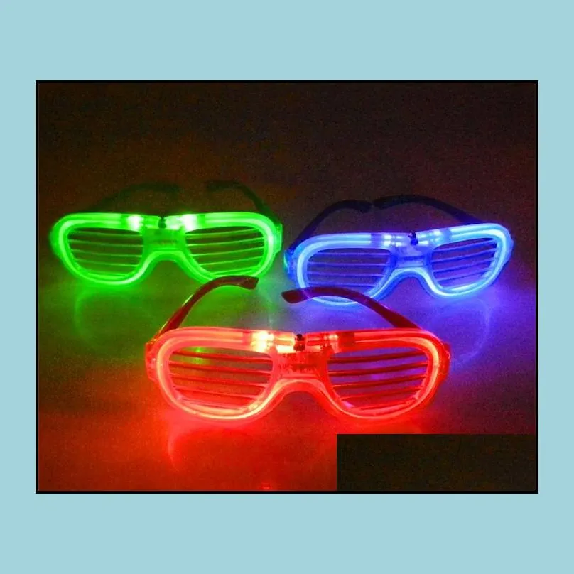 fashion led light glasses flashing shutters shape glasses led flash glasses sunglasses dances party supplies festival decoration