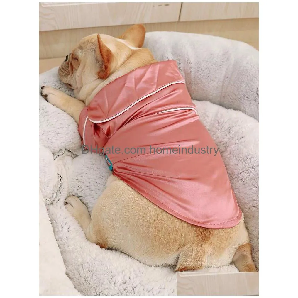 dog apparel pet pajamas clothes teddy bichon pomeranian bulldog clothing puppy dogs cat local tyrant comfortable silk clothes