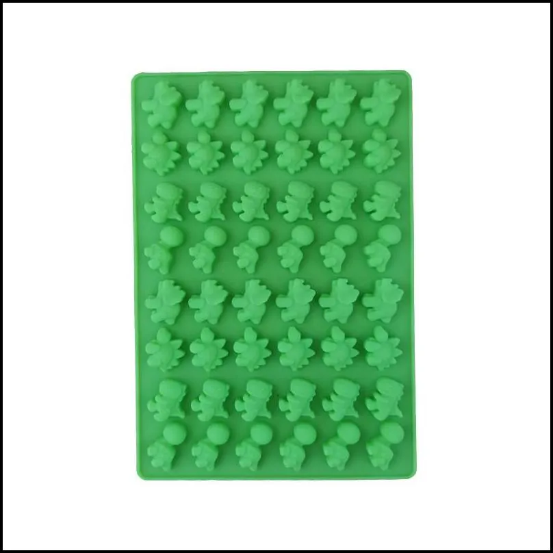 48 cavity dinosaur mold silicone gummy cake molds chocolate mold ice cube tray candy fondant mould baking decorating tools