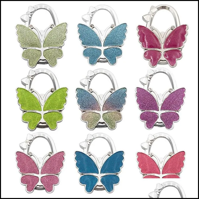 butterfly handbag hanger glossy matte butterfly foldable table hook for bag purse