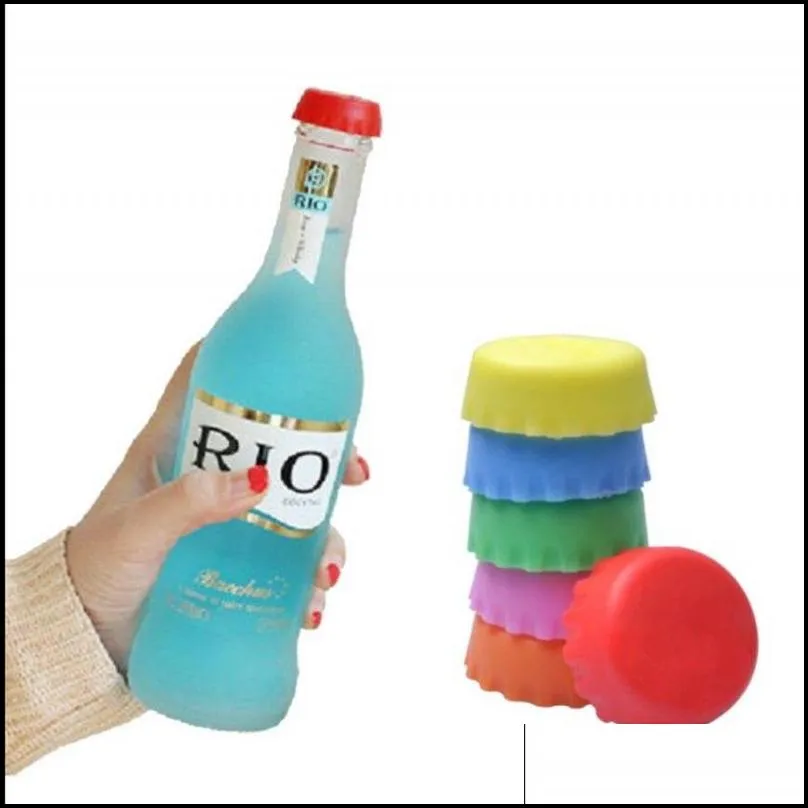 candy colors keep bear  wine stopper silicone wine bottle cover beer wine bottle cap kitchen gadgets