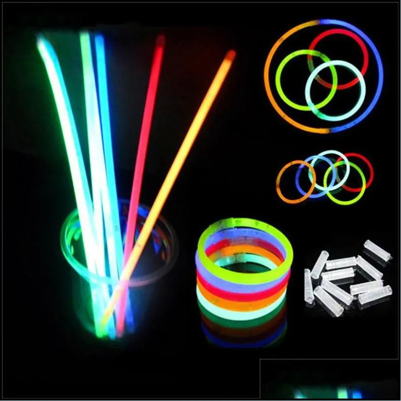 glow sticks bracelets necklaces rave neon multi color flashing light stick fiesta concert dance prom festival home friends party