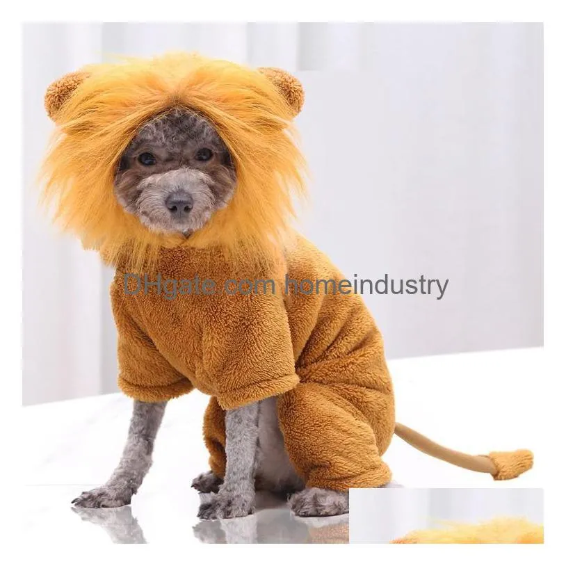 halloween pet clothes autumn and winter twolegged flannel warm dog cat pet supplies teddy bichon tiger transformation clothes