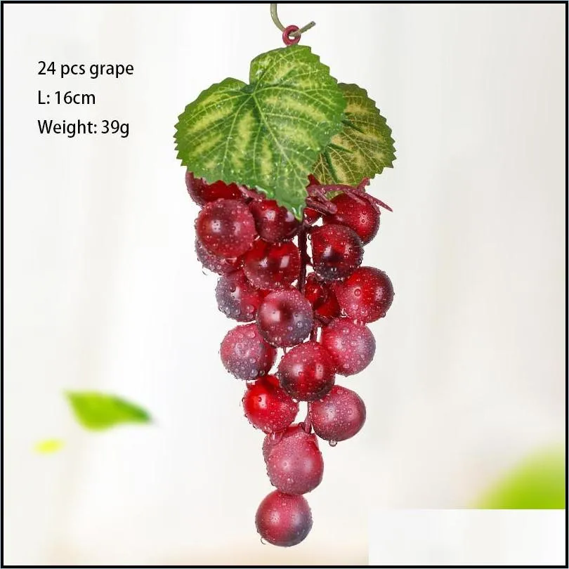 party supplies hanging artificial grapes diy fruits plastic fake grapes strings for home garden decoration