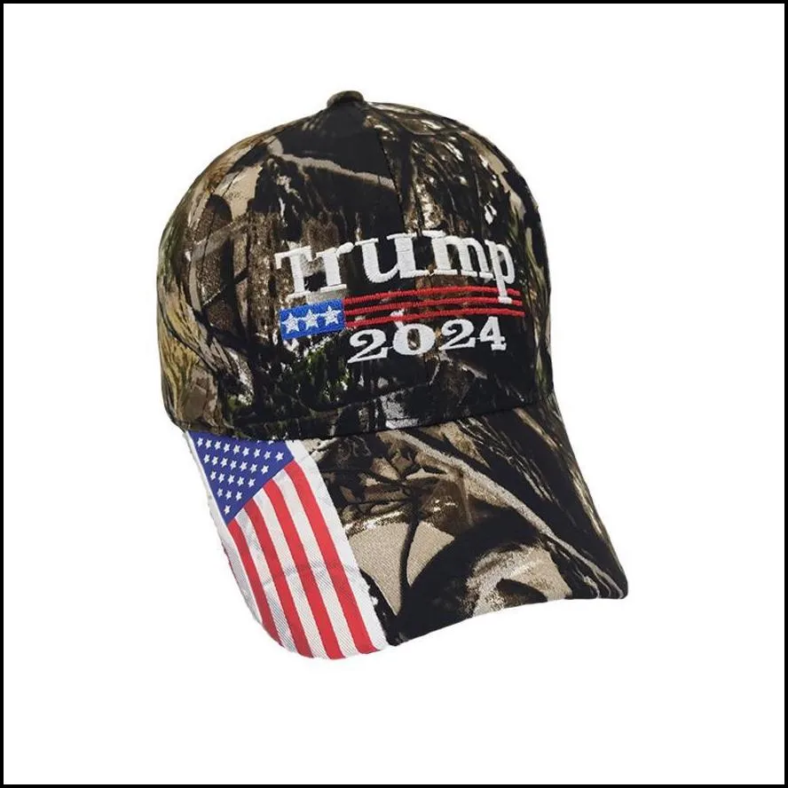 25pcs camouflage trump ball hat women mens designers snapback baseball caps anti biden us flag maga summer sun visor