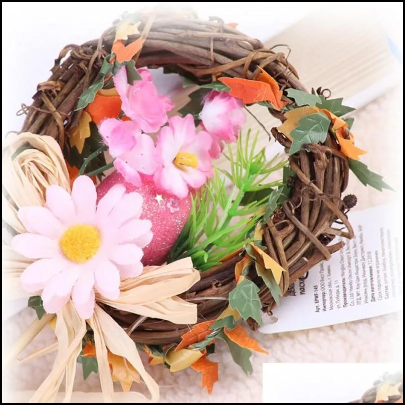 easter wreath decoration easter flower gift easter egg ornament table decoration door ornament parade decorative flowers