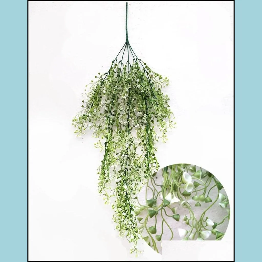 artificial ivy leaf flowers hanging garland plant fake green ivy simulation plants vines home garden wedding arch wall decor