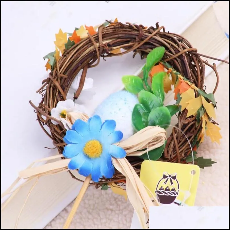 easter wreath decoration easter flower gift easter egg ornament table decoration door ornament parade decorative flowers