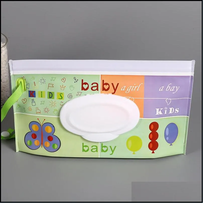 baby care wet wipe box ecofriendly wet tissue case cleaning wipes container portable eva wet wipe bag mixed send