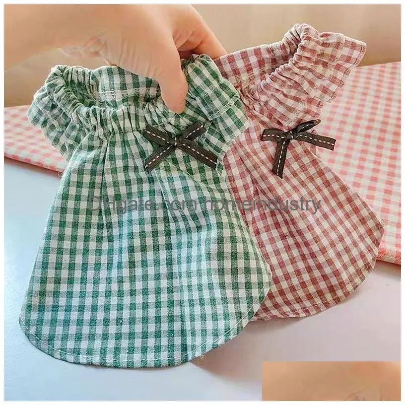 dog apparel spring and summer thin plaid shirt pet puppy dogss teddy cat bichon clothes schnauzer pomeranian poodle small dogs clothes