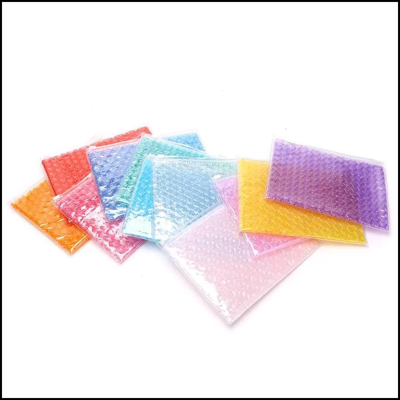 pvc bubble bag colorful reusable mailer zipper gift packaging bags shockproof sealed bubble film zip pouch