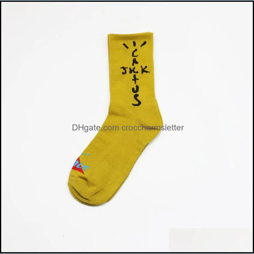 socks breathable fashion cactus casual cotton with 4 colors skateboard hip hop sock for male