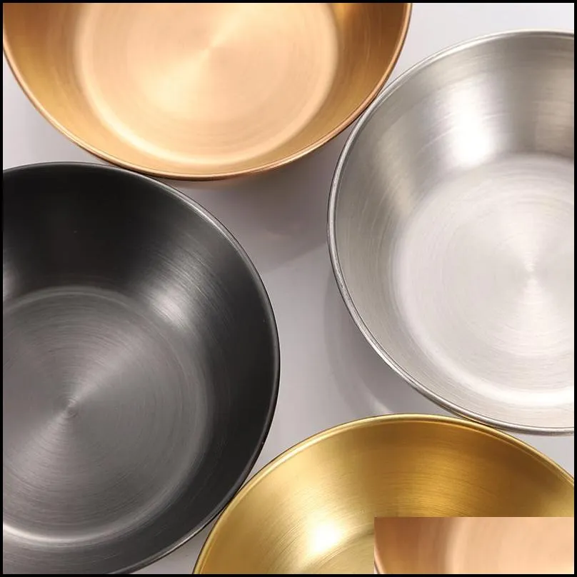 stainless steel round seasoning dishes bowls condiment cups sushi dipping small dish bowl saucers mini appetizer plates