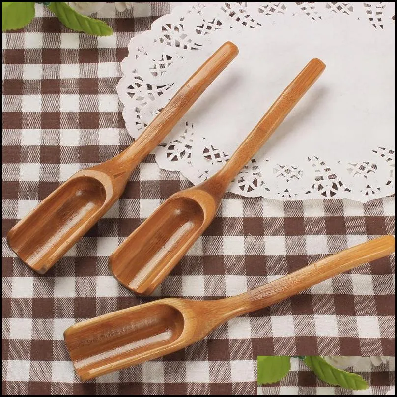 wooden bamboo tea spoon coffee tea drinking tools cooking utensil length 18cm tea scoop home kitchen accessories