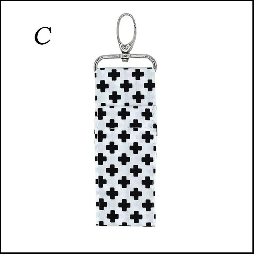 lipstick bag cotton fabric pendant key chain cute women keychain pendant holder purse handbag bag charm keyring