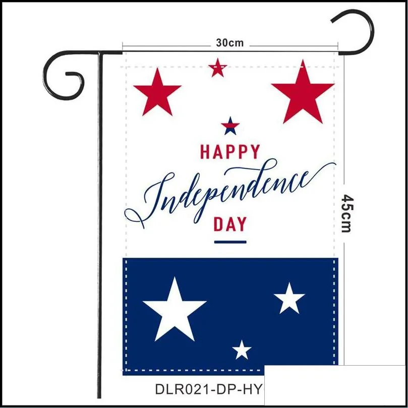 newusa independence day pongee garden flag 30x45cm happy 4th july outdoor garden hanging flag gnomes design garden banner cg001