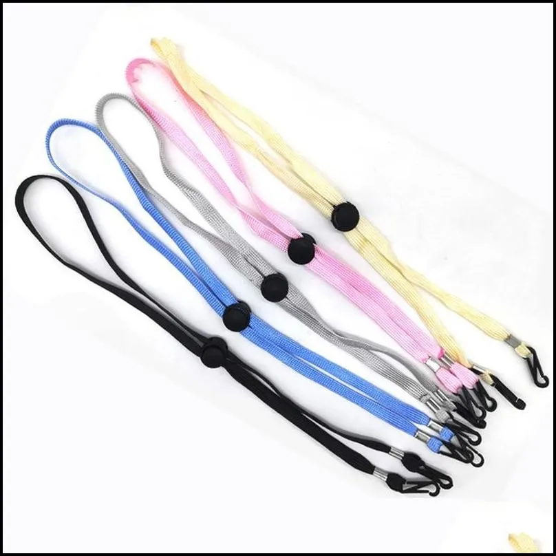 face mask lanyards adjustable mask strap with clips 65cm child adult antilost mask leash pink blue black