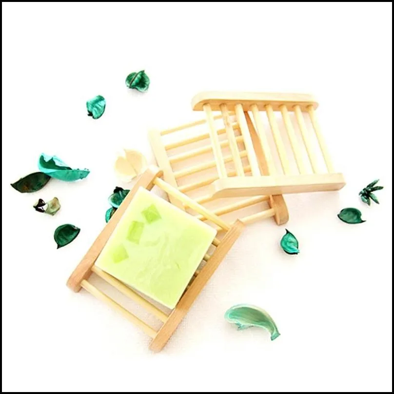 wooden soap dishes natural wooden soap tray holder bath soap hollow rack plate container shower bathroom accessories