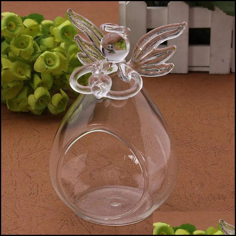 angel glass candlestick crystal hanging tea light candle holder home decor candlestick house home candle holders