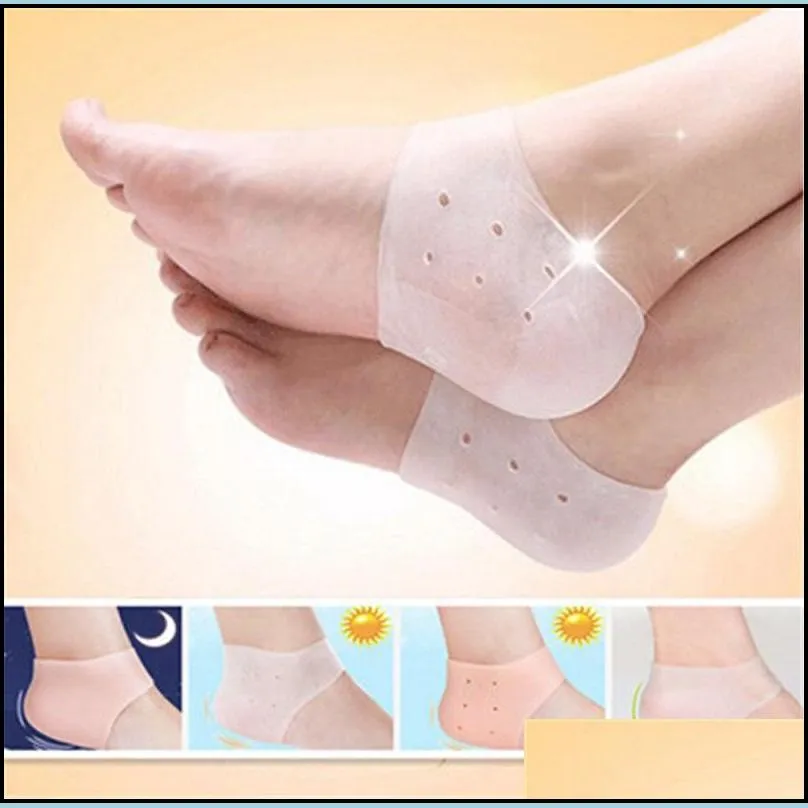 silicone heel gel pad silicone moisturizing gel heel socks cracked foot skin care protectors anti cracking high heels socks gel care