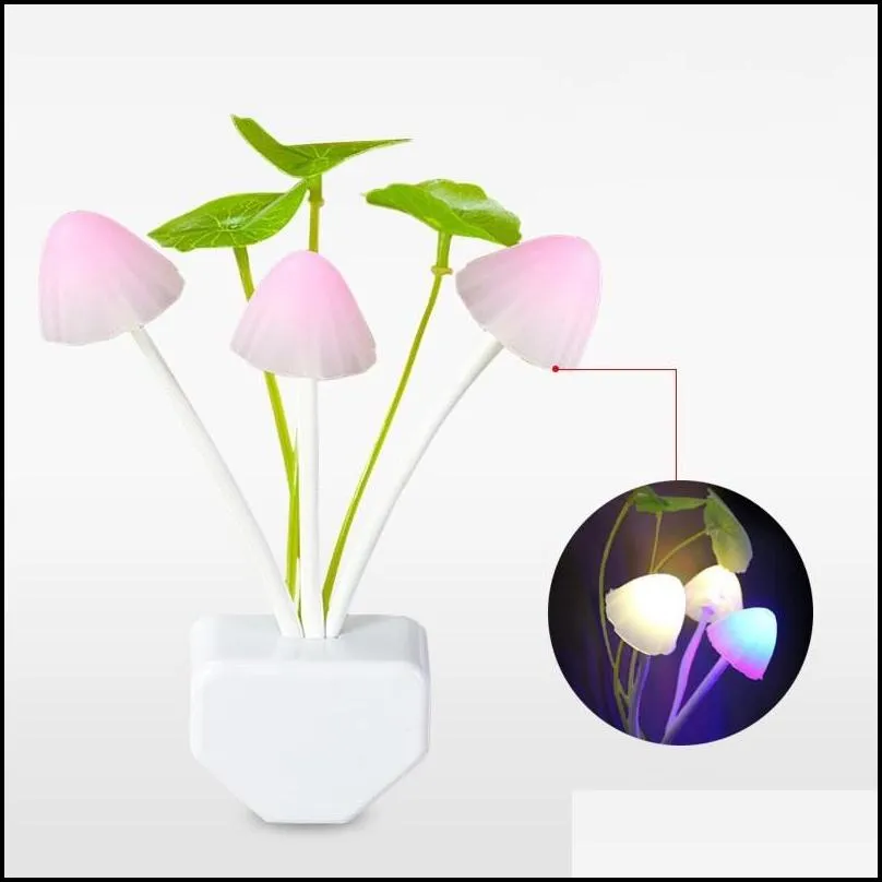 mushroom night light light sensor lamp fungus led lamp lotus leaf lantern magic colored bedroom lights