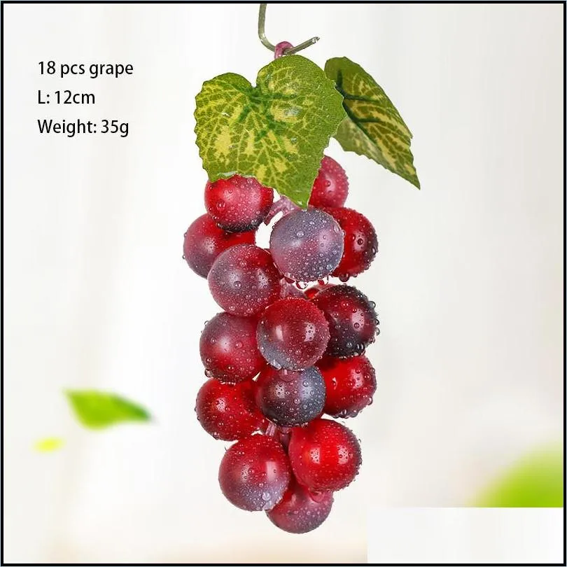 party supplies hanging artificial grapes diy fruits plastic fake grapes strings for home garden decoration