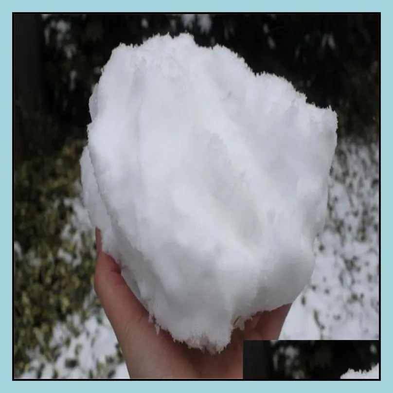 artificial christmas instant snow powder fluffy snowflake super absorbant frozen magic prop christmas party decor
