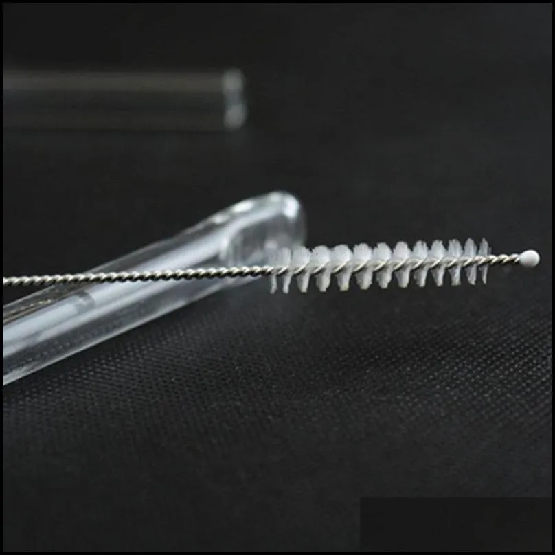 drinking stainless steel straw brush metal reusable cocktail drinking straw cleaner brushes nylon brush for straw