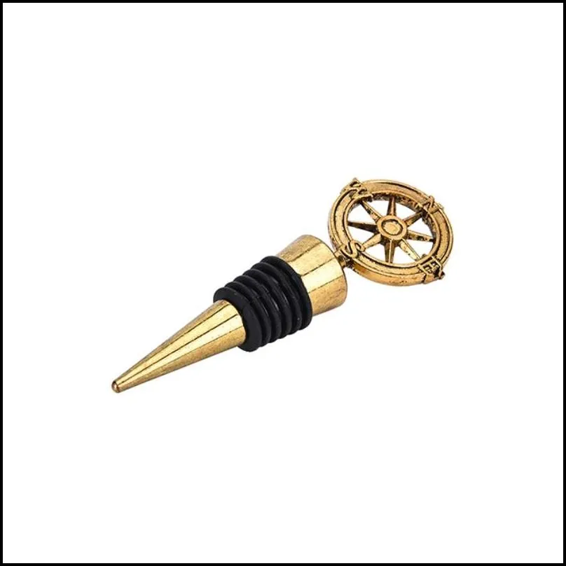 golden compass wine stopper wedding favors and gifts wine bottle opener stopper bar tools souvenirs for party supplie