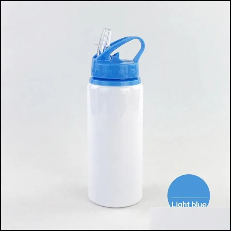 sublimation tumblers with straw 21oz vacuum insulated sport water bottle diy printed office fitness tumblers 6 colors