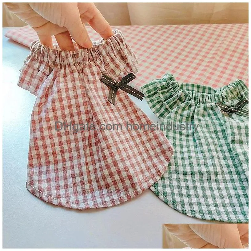 dog apparel spring and summer thin plaid shirt pet puppy dogss teddy cat bichon clothes schnauzer pomeranian poodle small dogs clothes