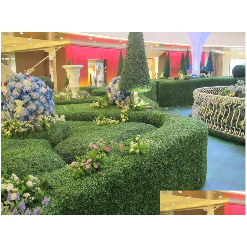 plastic turf artificial grass garden decorative turf false green plant balcony setting decorates lawn plant wall decorations