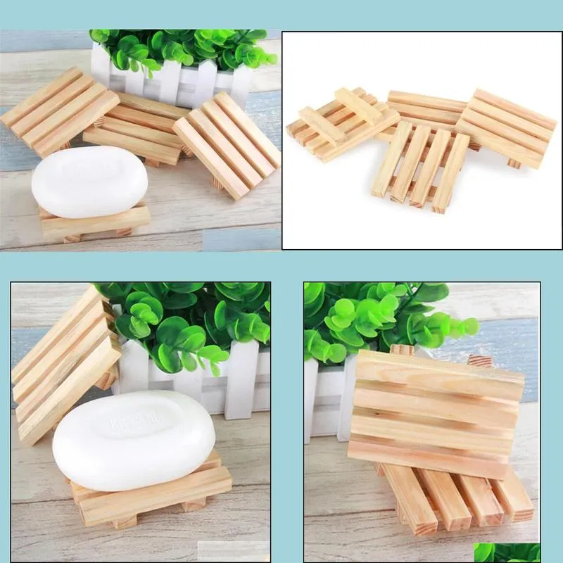 wholesale bamboo soap dish hand made bathroom holder natural wood tray deck bathtub shower dish craft for kitchen