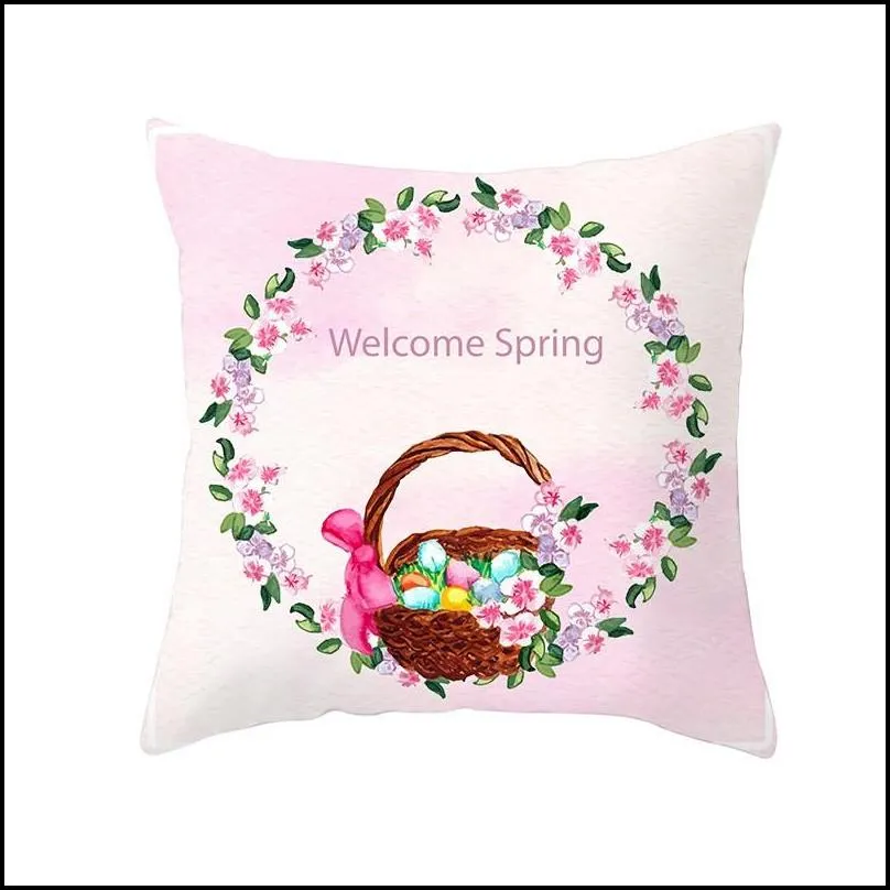 easter pillow case sofa throw pillow case bunny rabbit singlesided digital printed pillow case sofa car cushion covers 40 styles