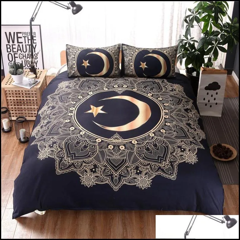 feather pattern bedding set mandala boho bedding cover elephant moose pattern 2/3pcs bed set no sheet no filling