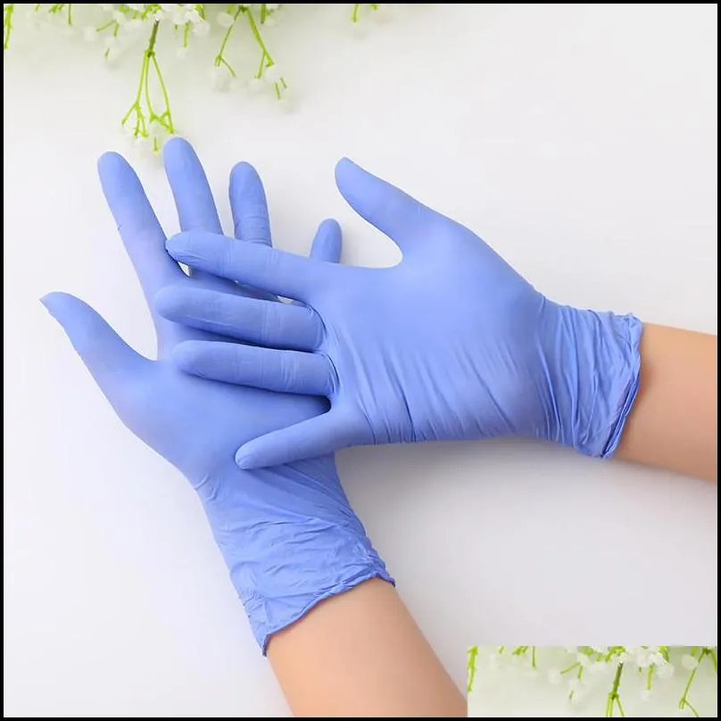 100pc/lot disposable gloves latex dishwashing/kitchen garden gloves universal for left and right hand 6 colors