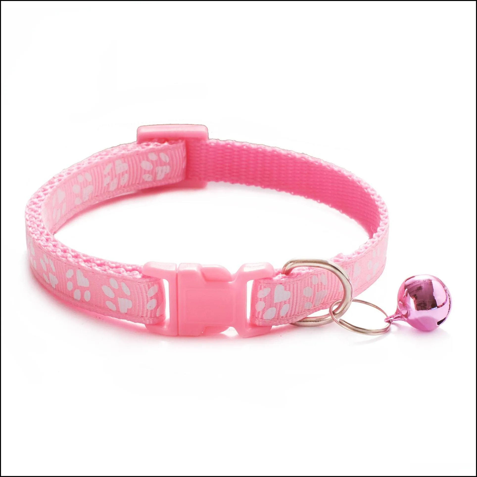 cartoon dog collars with bell adjustable polyester cats head buckle reflective collar small size puppy pet supplies