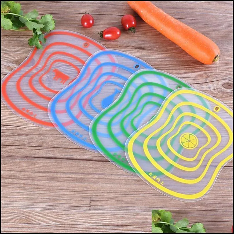 plastic chopping frosted cutting board plastic chopping blocks kitchen cutting board vegetable meat tools kitchen chopping board