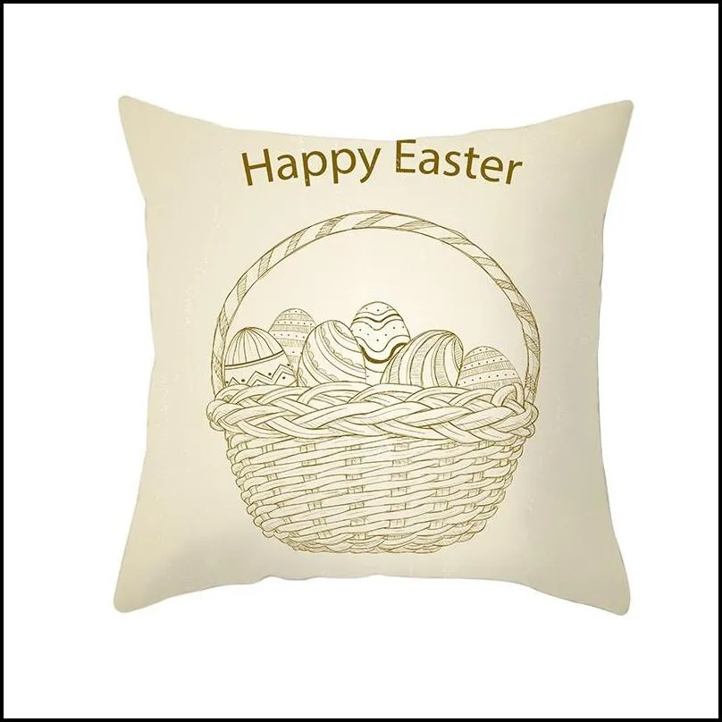 easter pillow case sofa throw pillow case bunny rabbit singlesided digital printed pillow case sofa car cushion covers 40 styles